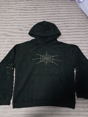 Sp5der Rhinestone Hoodie